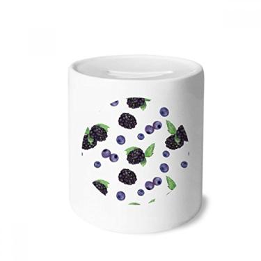 Imagem de DIYthinker Porta-moedas de cerâmica com estampa de aquarela e frutas de mirtilo