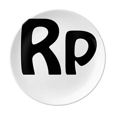 Imagem de Símbolo da Indonésia Placa de Rupia Decorativa de Porcelana Salver Prato de Jantar