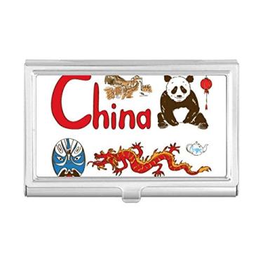 Imagem de Carteira de bolso com estampa de marco nacional da China, porta-cartões