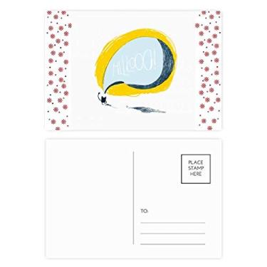 Imagem de Cartão postal Alien Monster Cat In The Night Christmas Flower Celebration Cartão postal Bênção