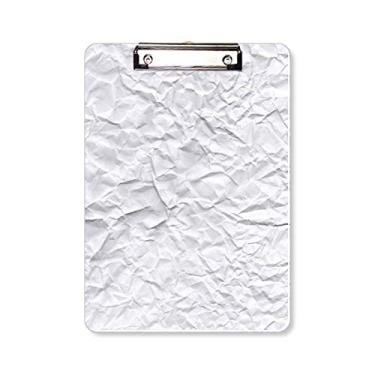 Imagem de Puckers brancos irregulares padrão elegante prancheta pasta bloco de escrita placa de apoio A4