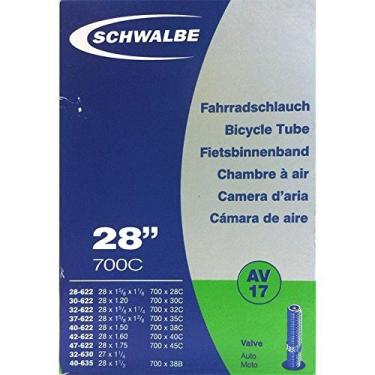 Imagem de Tubo interno de bicicleta SCHWALBE AV17 com válvula Schrader ~ ~ 28 polegadas 37622 mm (28 x 1 3/8 x 1 5/8 polegadas) (28 x 1,4 polegadas) da Schwalbe
