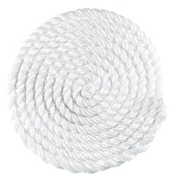 Imagem de Corda de nylon premium branca torcida (1,27 cm x 7,62 m) – Linha utilitária multiuso
