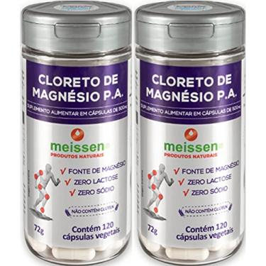 Imagem de Cloreto de Magnésio P.A. 500 mg Meissen 120 Cápsulas kit 2 Unidades