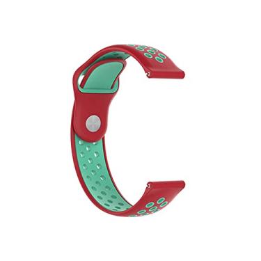 Imagem de Pulseira Sport 20mm para Zeblaze Btalk 2 ou Btalk Lite cor:Vermelho com Verde