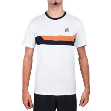 Imagem de Camiseta Fila Australian Open Branca Marinho E Salmão