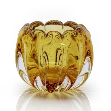 Imagem de Vaso Em Cristal Murano Âmbar - São Marcos 15Cm
