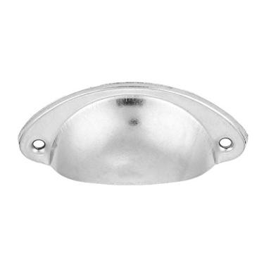 Imagem de Mobília de Armário de Gaveta de Metal Maçaneta Concha Antiga Puxador Acessório para Utensílios de Mão (Prata)