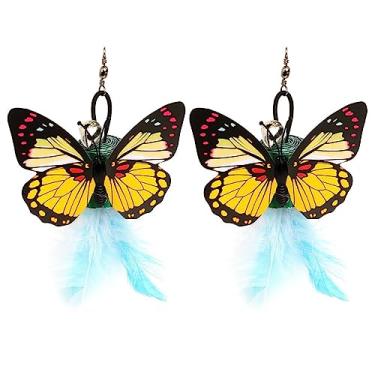 Imagem de Yustery 2 peças brinquedos engraçados para gatos decorativos em forma de borboleta brinquedos para gatos brinquedos interativos para gatos