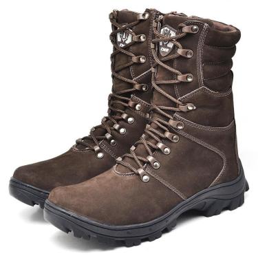 Imagem de Bota Coturno Couro Masculina Adventure Areia Cano Longo Blinke-Masculino