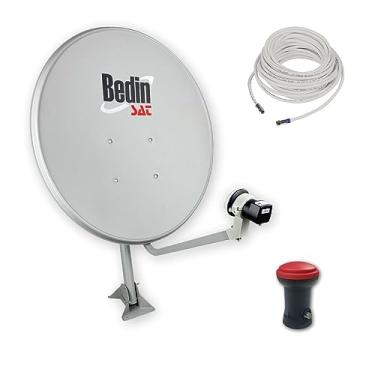 Imagem de Kit Antena Parabólica Banda Ku 60cm c/Lnbf Simples e Cabo