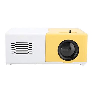 Imagem de Mini projetor para presente infantil, projetor de mídia de vídeo estéreo Hi-Fi 1080p com controle remoto, compatível com AV/HDMI/USB/cartão, projetor de cinema em casa (EUA)