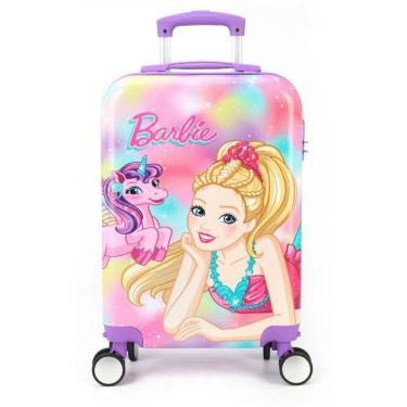 Imagem de Mala Barbie Girl Policarbonato 33x53x24cm - Resistente