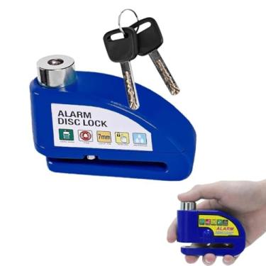 Imagem de Trava de Disco Freio Moto Cadeado Sensor Alarme 110db Anti Furto Roubo Sirene Motocicleta Bike Bicicleta Segurança Resistente Proteçao