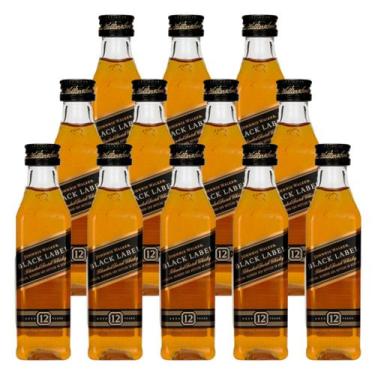 Imagem de Whisky Johnnie Walker Black Label 12 Mini 50ml (12 Unidades)