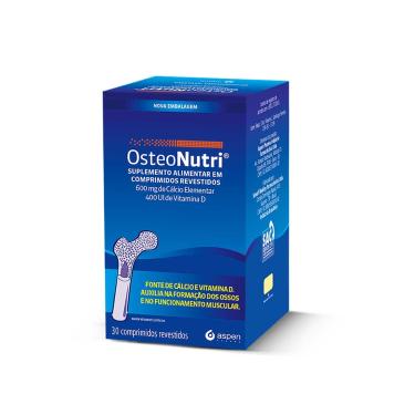 Imagem de Suplemento Alimentar Osteonutri Cálcio 600mg + Vitamina D 400UI 30 Comprimidos 30 Comprimidos