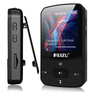 Imagem de RUIZU-X52 Sports Bluetooth MP3 Player  Clipe Portátil  Mini Music Walkman com Tela  Suporte FM