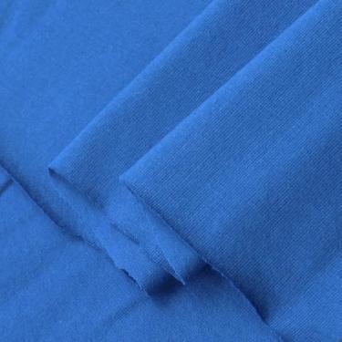 Imagem de Verão algodão malha tecido liso roupas bebê BJD camiseta manga curta moletom fino (29 azul, 10 jardas pré-cortado)