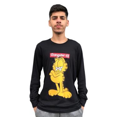 Imagem de Camiseta Manga Comprida Premium Garfield Masculina Gangster-Masculino
