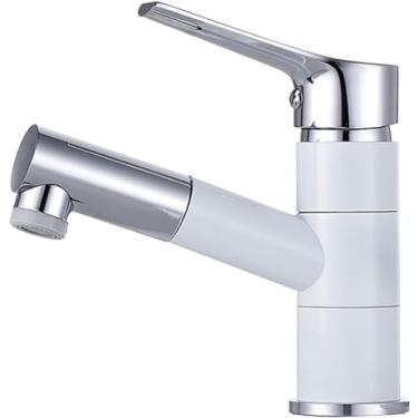 Imagem de Torneiras de lavatório quente e fria, Torneira misturadora de lavatório Pull Out Spray, Torneiras de lavatório, Torneiras giratórias, Pulverizador pull down, Torneiras misturadoras de lavató