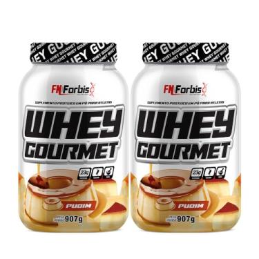 Imagem de Kit 2X Whey Protein Gourmet 907g Pote - FN Forbis Nutrition (Único, Pudim)