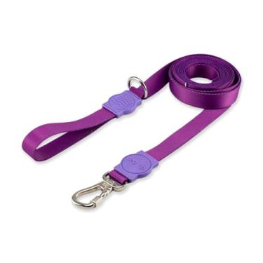 Imagem de Dog Trip Brasil Coleira Guia 5 Metros Para Cães Cachorro Adestramento Passeio Porte Grande Médio Pequeno (M, Purple)