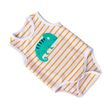 Imagem de LIFKOME macacões de bebê macacão de algodão - Body bebê roupas para camisetas recém-nascidas manga curta roupas de bebê roupas recém-nascidas roupas de animal Colete menino