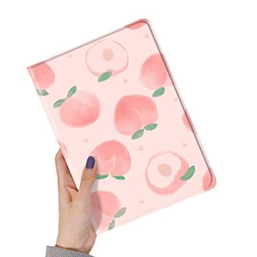 Imagem de Capa floral para iPad Air de 13 polegadas M3/M2, iPad Pro 12,9 polegadas 6ª/5ª/4ª/3ª geração, capa fólio de couro fino e bonito com porta-lápis hibernar/despertar automático (cor P)