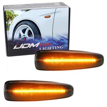 Imagem de Lentes fumadas de LED âmbar com luzes de LED frontal compatíveis com Mitsubishi Lancer Evo X Mirage Outlander Sport, alimentado por LED 36-SMD, substitui lâmpadas de marcador lateral OEM