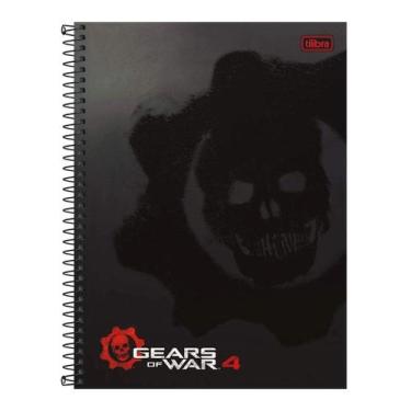 Imagem de Caderno Espiral Gears Of War 4 Logo Game 96 Folhas Tilibra