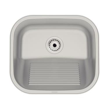 Imagem de Tanque de Encaixe Tramontina Hera Compact 19 em Aço Inox Escovado 40x35 cm