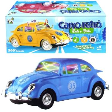 Imagem de Carrinho Fusca com Sons e Luzes 3D Bate e Volta e Gira 360º Carro Maluco Infantil