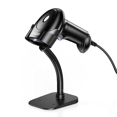Imagem de Anyeast Scanner de código de barras com suporte, inventário com fio USB 2D 1D Scanners de código QR para computador POS suporta digitalização automática de tela, leitor de código de barras de imagem