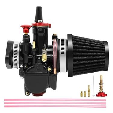 Imagem de Kit de carburador PWK 21 24 26 28 30 32 34 mm carburador universal 2T 4T com filtro de ar coletor de admissão de botas kit de carburador de corrida de motocicleta para quadriciclo de 75cc - 125cc Dirt