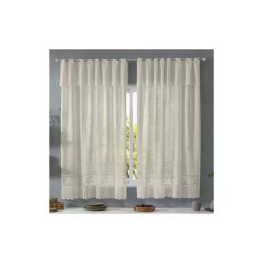 Imagem de Cortina para Cozinha Donna Inter 280x120 cm Valência com Bandô
