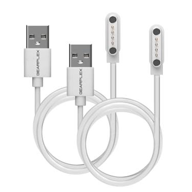 Imagem de Cabo Carregador e dados p/Smartwatch KW18, GT88, GT68, KW08, KW88, KW98, KW99, KW28, FS08, GV68 e KW06. Com 4 Pinos Magneticos e USB