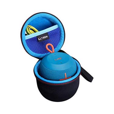 Imagem de LTGEM Capa rígida de EVA para alto-falante Bluetooth Ultimate Ears WONDERBOOM 1/2/3 à prova d'água portátil – Bolsa de armazenamento de transporte de proteção de viagem (azul)