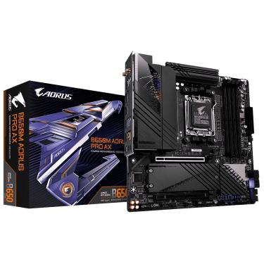 Imagem de Placa Mãe Gigabyte B650M AORUS PRO AX, AMD AM5, mATX, Chipset B650, 4xDDR5