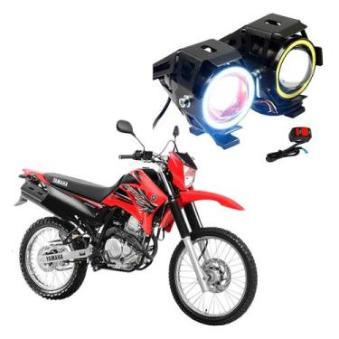Imagem de Par Farol Milha Angel Eye U7 para Moto Yamaha XTZ 250 Lander 249CC 200