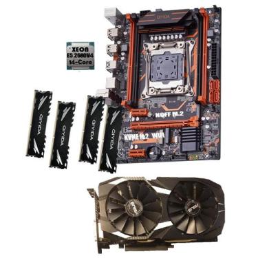 Imagem de Kit PC Gamer X99 Gaming + Xeon E5 2680v4 14 Núcleos (Ryzen 5 5600) + 6