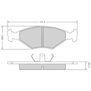 Imagem de PASTILHA FREIO DIANTEIRA para UNO 1.0 WAY 08/10 FIORINO 92/1 - NAKATA