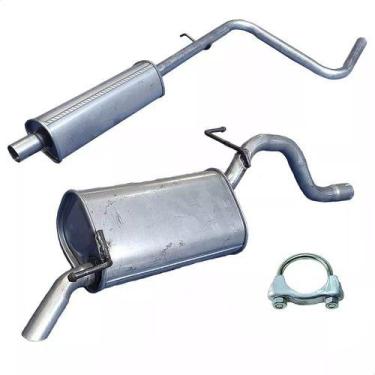 Imagem de Kit Escapamento Abafador + Traseiro Palio 1.0 8v 2002 - ScapJá