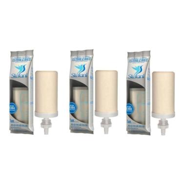 Imagem de Kit 3 Vela Tripla Ação P/ Filtro De Barro Stéfani