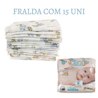 Imagem de Fralda de Pano De Bebê 100% Algodão - 15 Unidades Menino - LET BABY BO