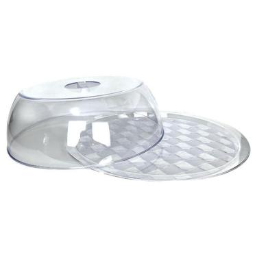 Imagem de Porta Bolo Cristal Grande C/Tampa Boleira Mesa 33cm - Keita, K39