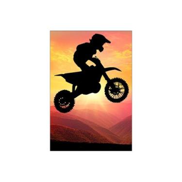 Imagem de Painel De Festa Vertical 1,50 x 2,20 - Motocross Por do Sol 001 - Via 