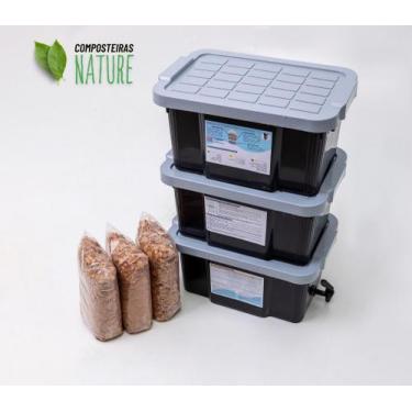Imagem de Composteira Doméstica Minhocário 45 L Nature - Produza seu próprio adu