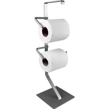 Imagem de Suporte Para Papel Higiênico Luxe - Genus Móveis, Prata