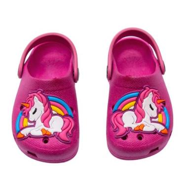 Imagem de Babuche Infantil Menina Croks infantil Menina Unicornio - RAE, 21/22