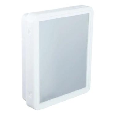 Imagem de Armário Banheiro c Espelho Embutir Sobrepor Plasbohn Branco
